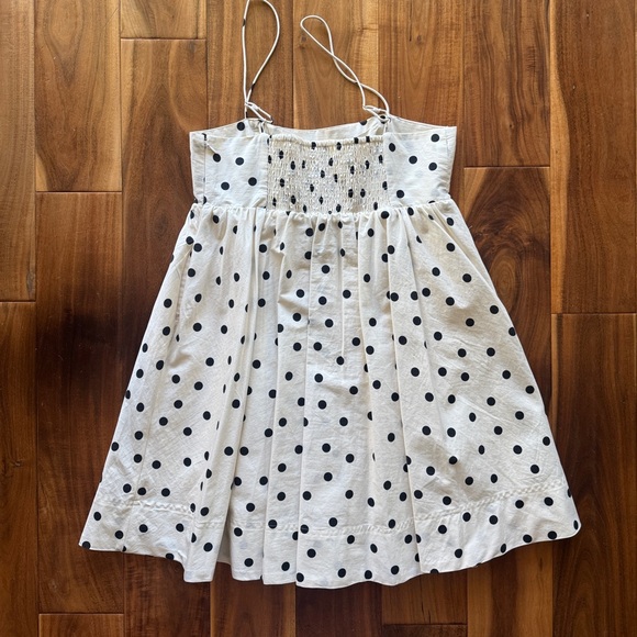 Anthropologie Maeve White and Black Polka Dot Spaghetti Strap Mini dress - Picture 9 of 9